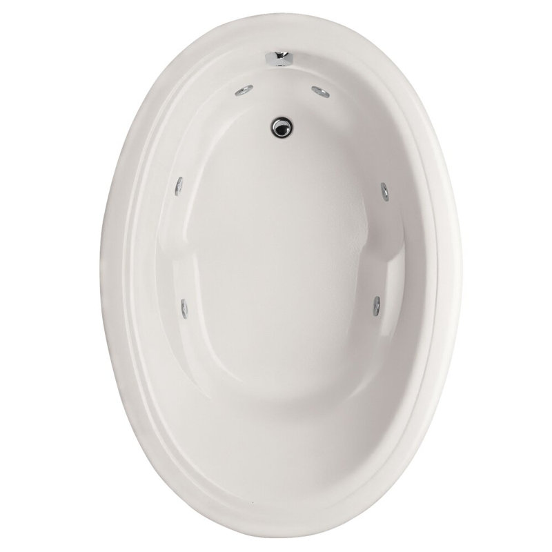 Riley 60'' x 42'' Acrylic Bathtub, Biscuit, White