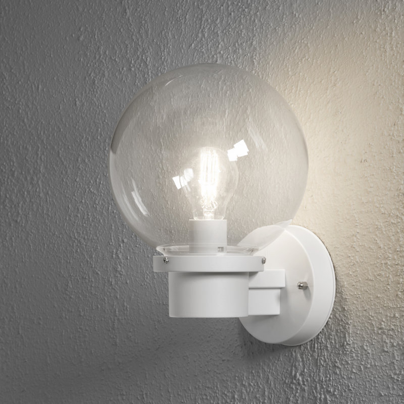 Outdoor Wall Light: Nemi Up Light - IP44, E27, White, Without twilight sensor