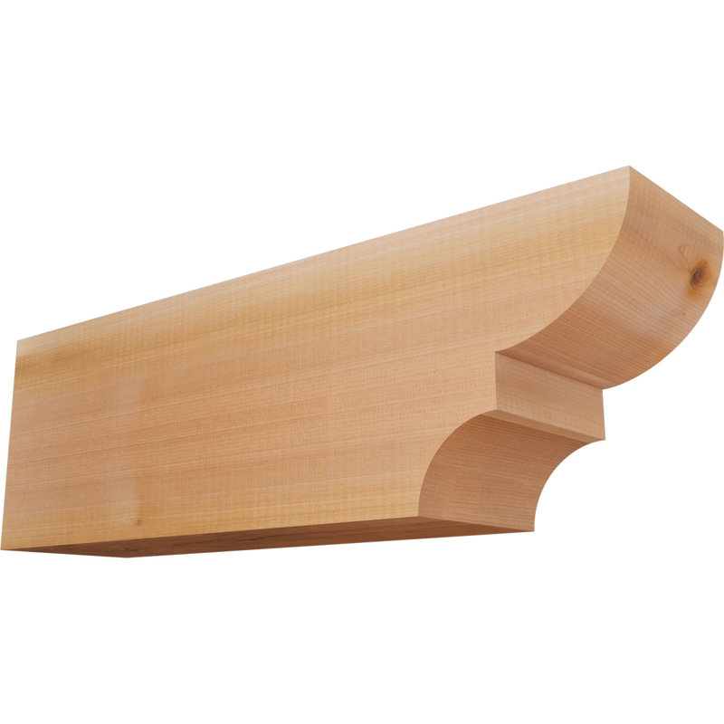 Queue de chevron lisse Ridgewood, Cèdre rouge, 8"H x 5 1/2"W x 24"L
