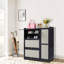 Armoire de rangement moderne en bambou avec portes et chaussures