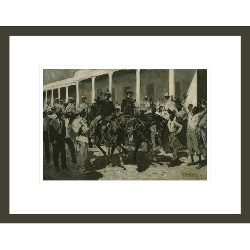 Le retour de Gomez à La Havane par Frederic Remington, impression giclée sur cadre, H 13,21 po x l 16,75 po