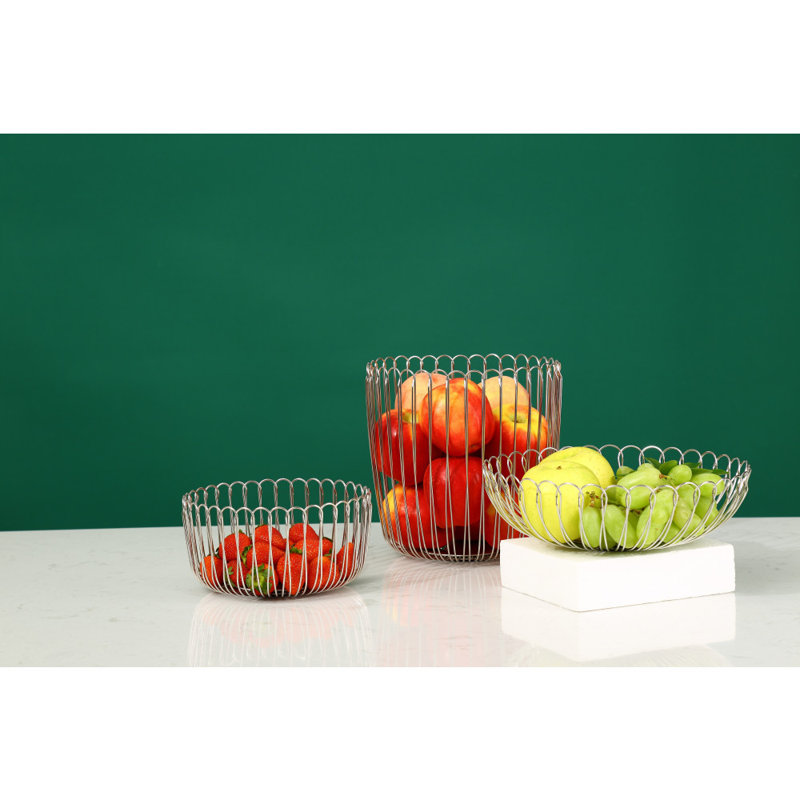 YBM Home Corbeille à fruits pour comptoir de cuisine et garde-manger, H 12 po x l 10 po x P 10 po, Ensemble de 3