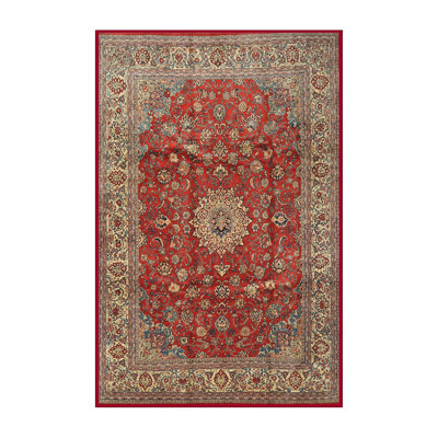 Tapis traditionnel rouge / vert Gately