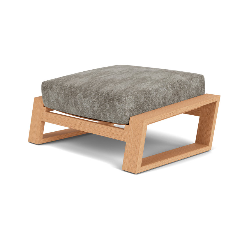 Pursuit Rectangle Outdoor Ottoman Patio Ottoman, Surface Slate