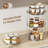 2 Tier Lazy Susan Turntable Organizer 9.25'' Rotating Spice Rack Organization, Clear
