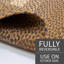 Tapis brun / gris tressé à la main Enika-1432007695