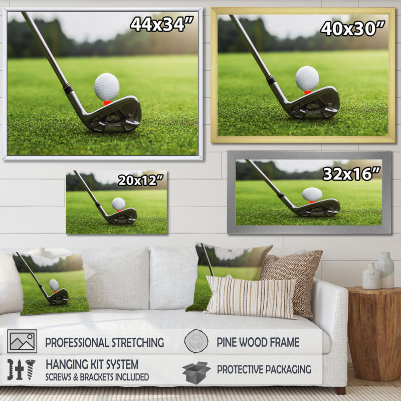 «Golf Swing Excellence II», reproduction sur toile, Encadrement doré, H 16 po x l 32 po x P 1 po
