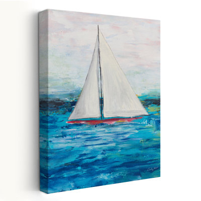 Embarquez pour le bord de mer; Nautique bleu blanc bateau côtier