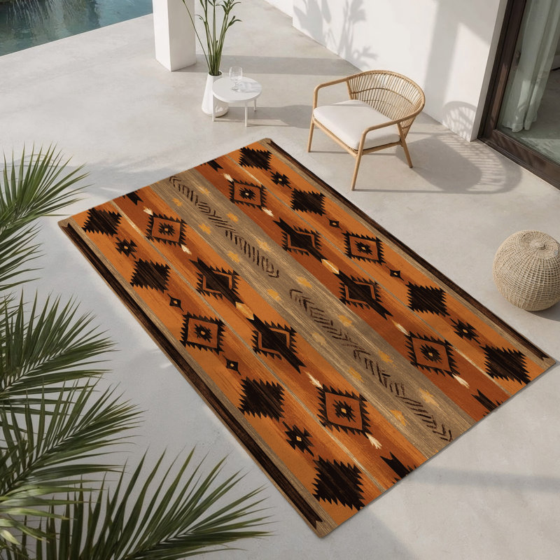 Terra Tapestry Indoor And Outdoor Area Rug, Rectangle 1'6" x 2'6"