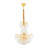 15.75Inch Modern Gold Luxurious Elegant Raindrop Crystal Chandelier Ceiling Light for Home Décor