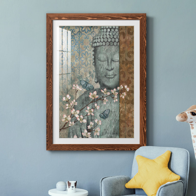 Bouddha - cadre photo, impression, H 31,5 po x l 23,5 po x P 1,5 po, Cadre en érable