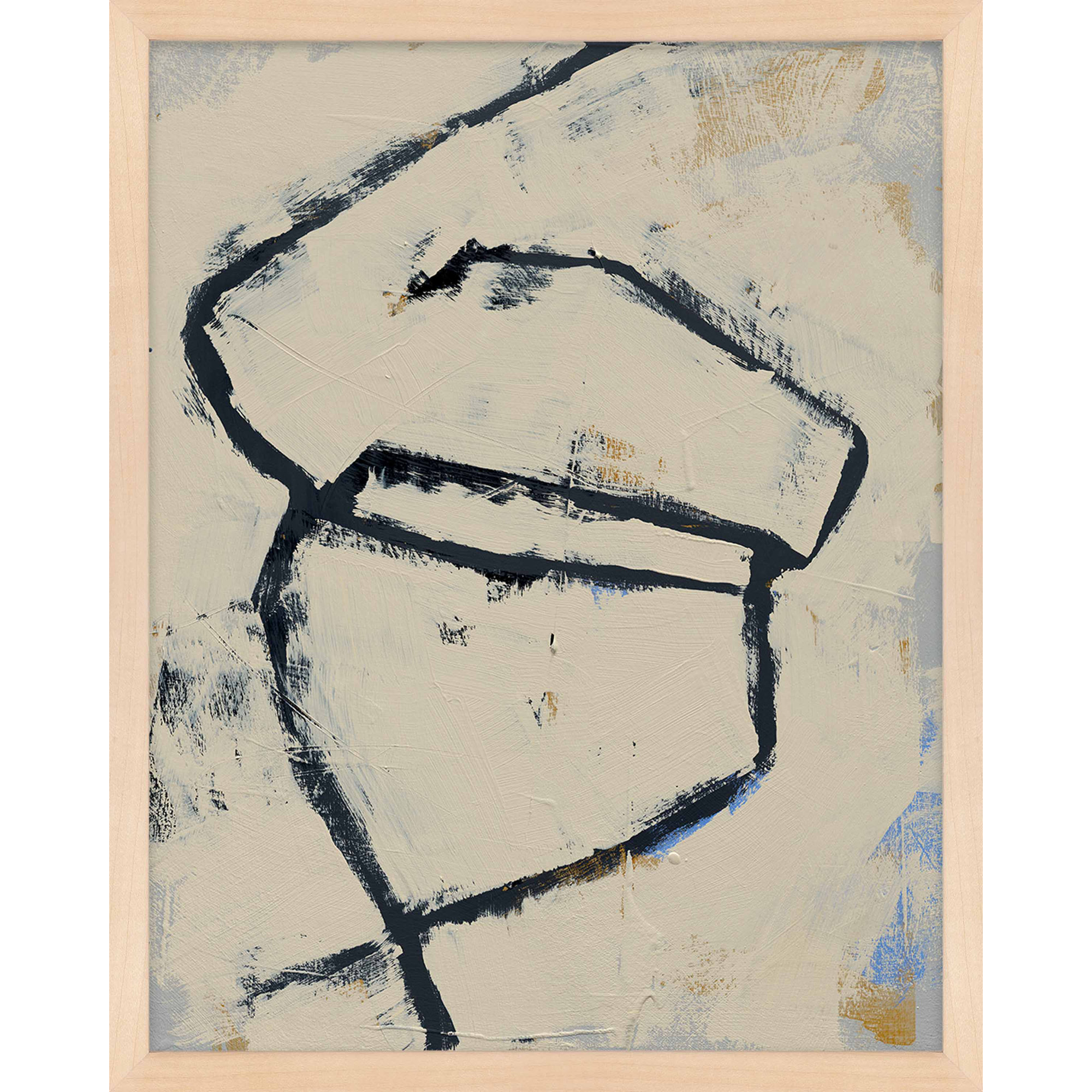 Twisted 2 by Jacques Pilon, 25" H x 20" W x 1.25" D, Maple Framed Paper
