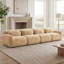 Canapé en tissu moelleux doux, conception modulaire, confort de cinéma maison