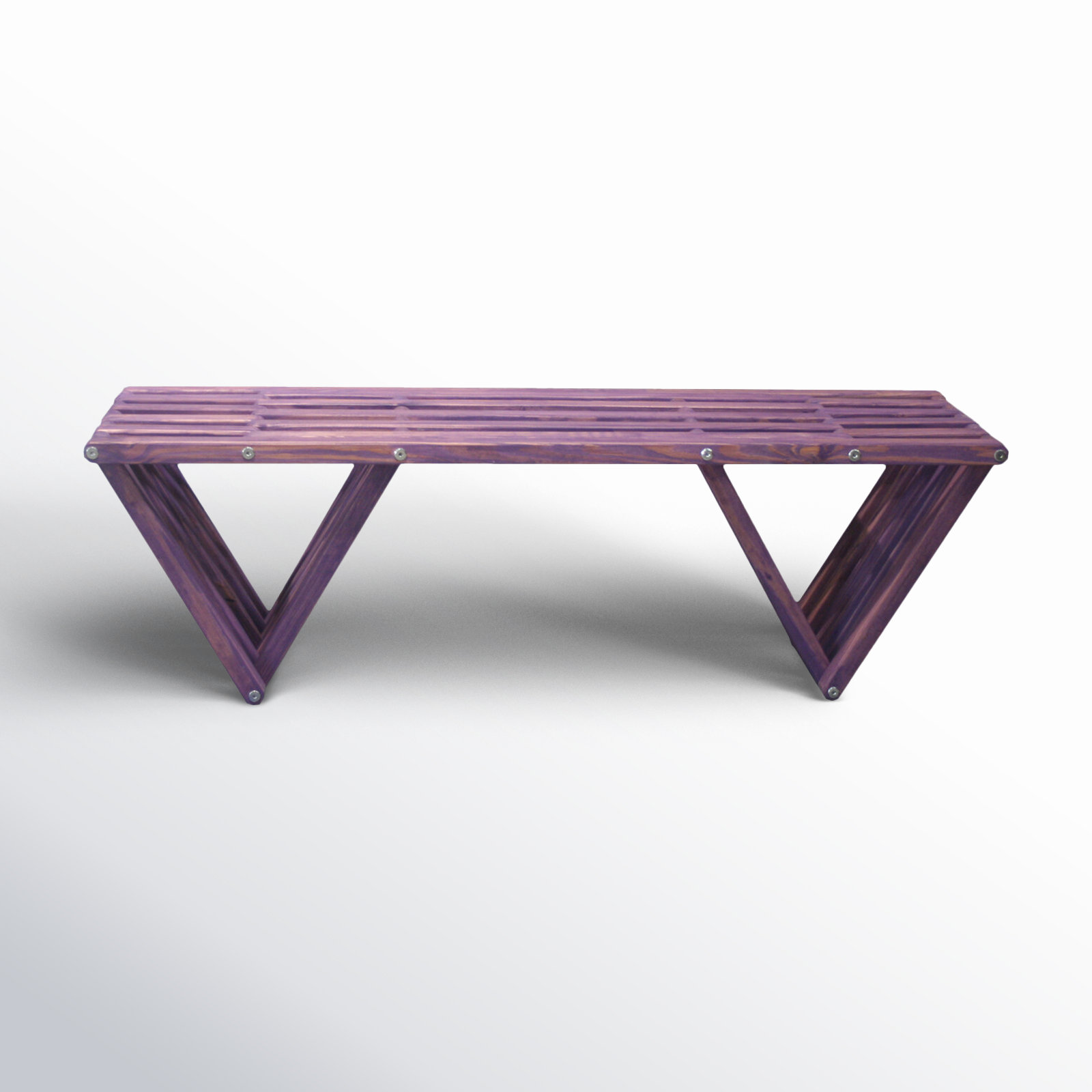Mishra 54" Pine Garden Bench, Purple Berry