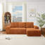 Canapé à compression - Canapé modulaire surdimensionné moderne de 100,39 po, ensemble de canapé en L en chenille de luxe avec coussins amovibles, canapé-lit pour salon, appartement, bureau, aucun assemblage requis-572564337