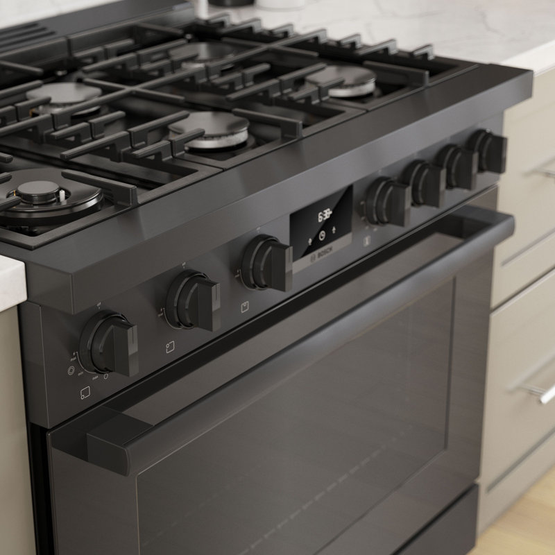 800 Series 36" 3.5 cu. ft. Freestanding Gas Range, Black