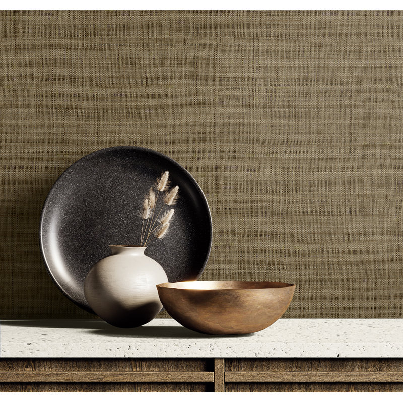 Papier peint en vinyle gaufré Seabrook Designs, Moka