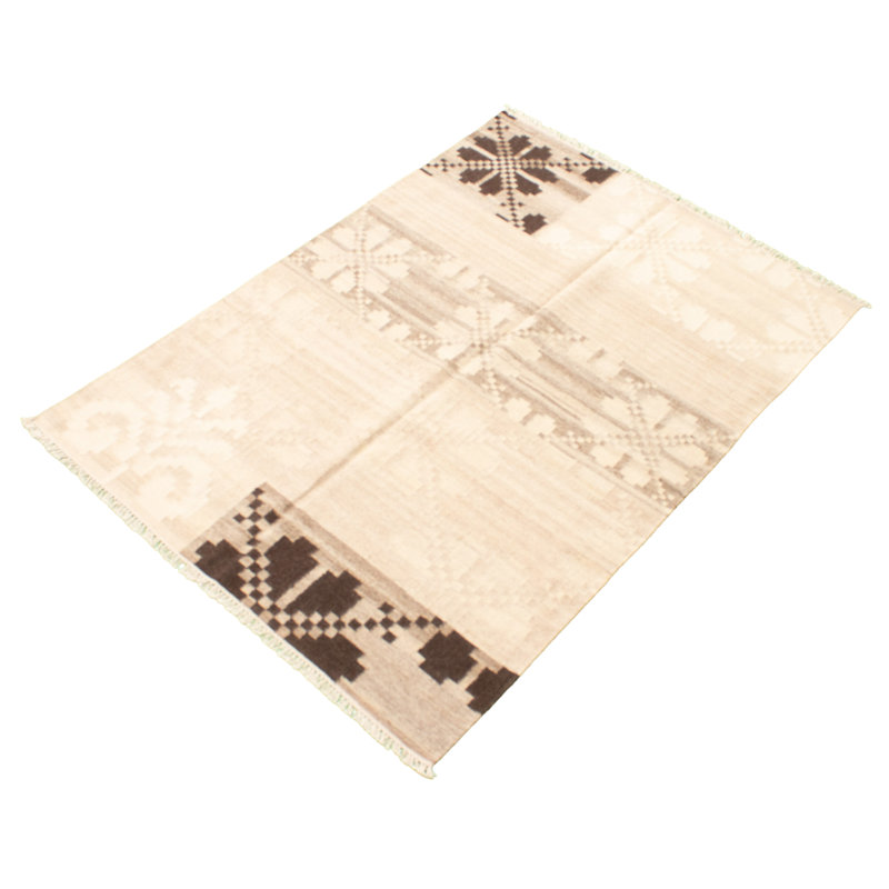 One-of-a-Kind 5'6" X 7'7" New Age Wool Area Rug in Tan