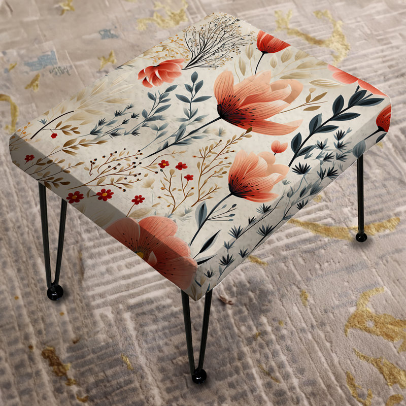 Neutral Foliage - Plants Rectangle Ottoman