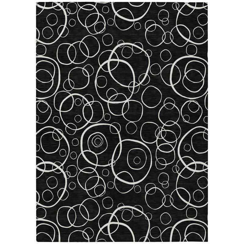 Machine Washable Indoor/Outdoor Orville ACN2407 Geometric Rug, Rectangle 2'6" x 3'10"