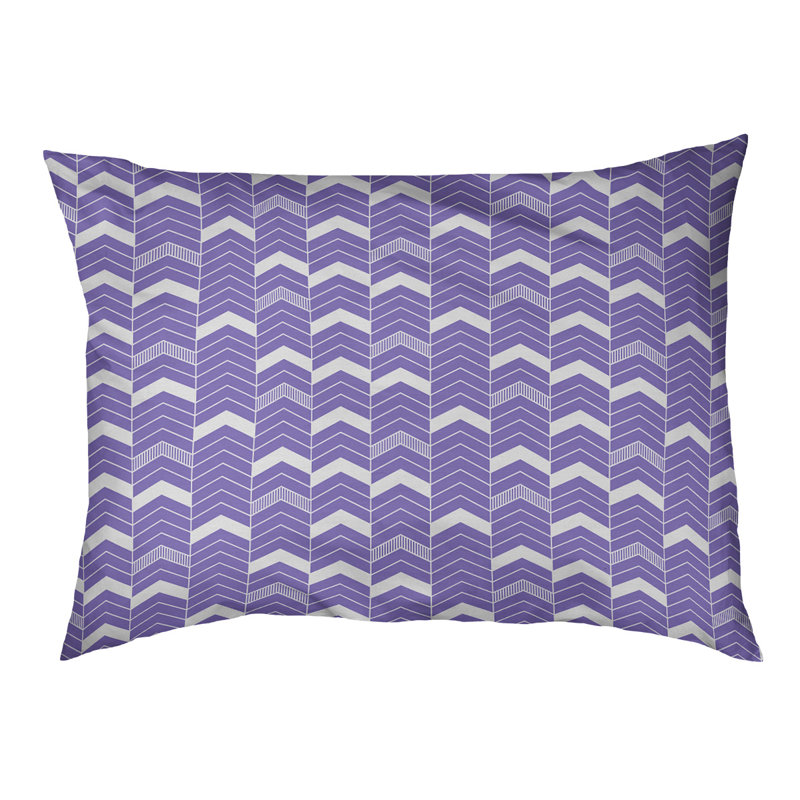 Coussin d'extérieur pour chien Chelan, Moyen (l 40 po x P 6,5 po x H 30 po), Violet / gris