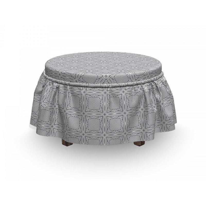 Box Cushion Ottoman Slipcover