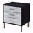 3-Drawer Bedroom Nightstand, With Metal Leg