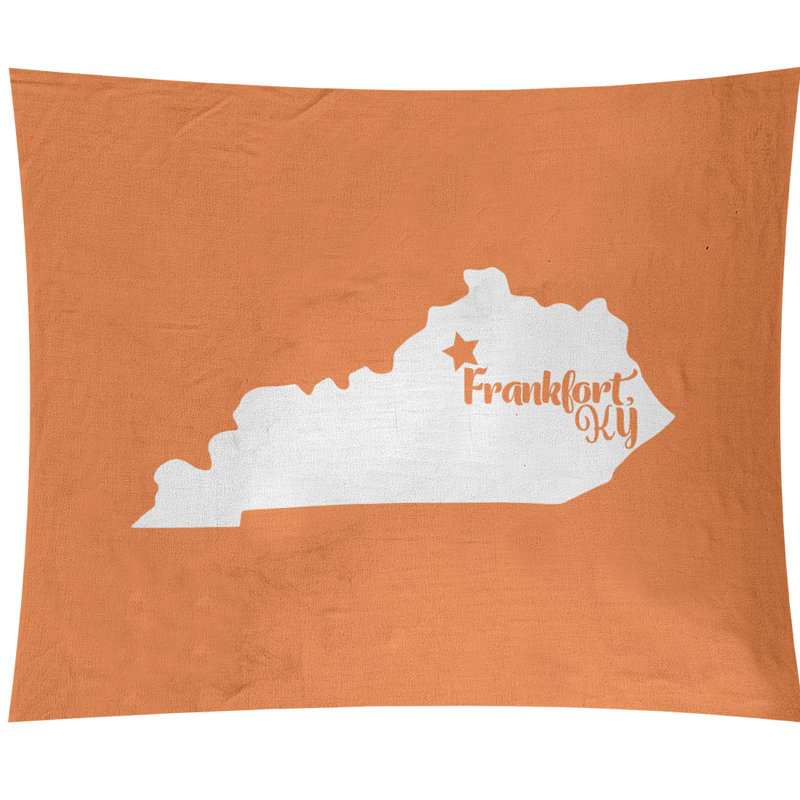 Tapisserie murale frankfort kentucky, H 88 po x l 104 po, Orange