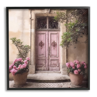 " Pink Floral Doorway " by Riley B