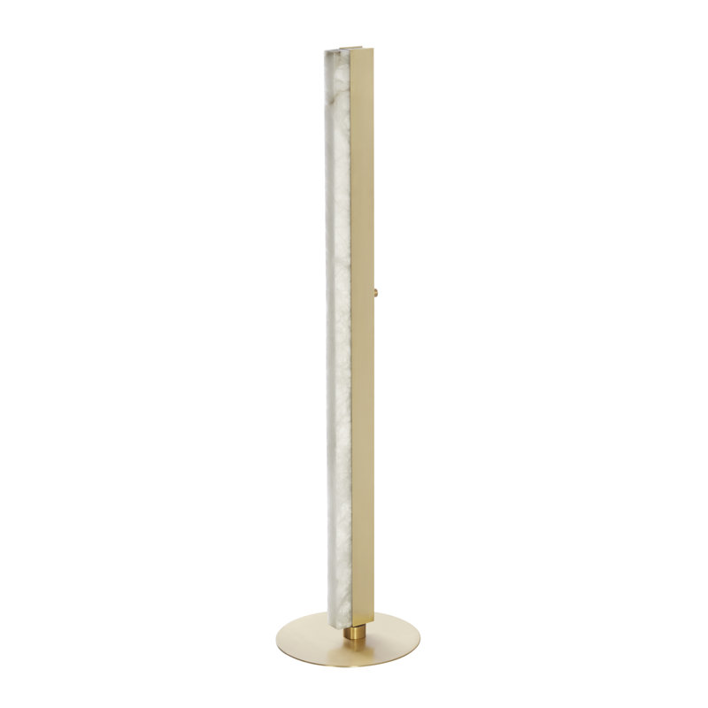 Lampe sur pied Artés, Laiton satiné
