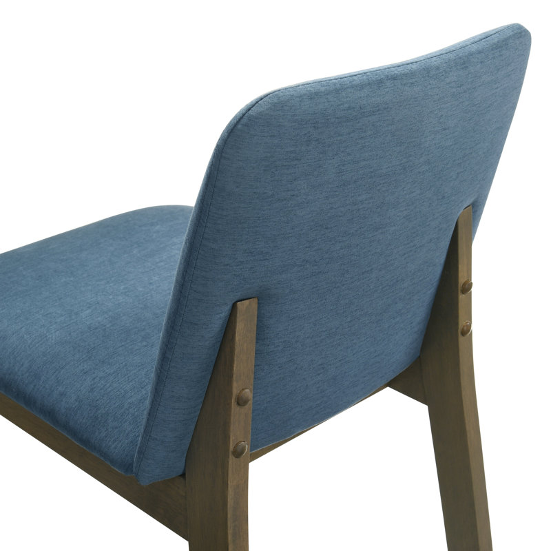 Ensemble de 2 tabourets de bar en bois Wicklund, Bleu