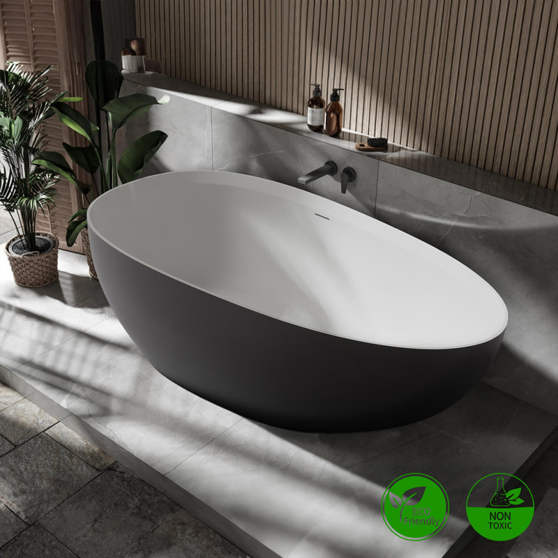 71'' x 35.4'' Soaking Solid Surface Bathtub