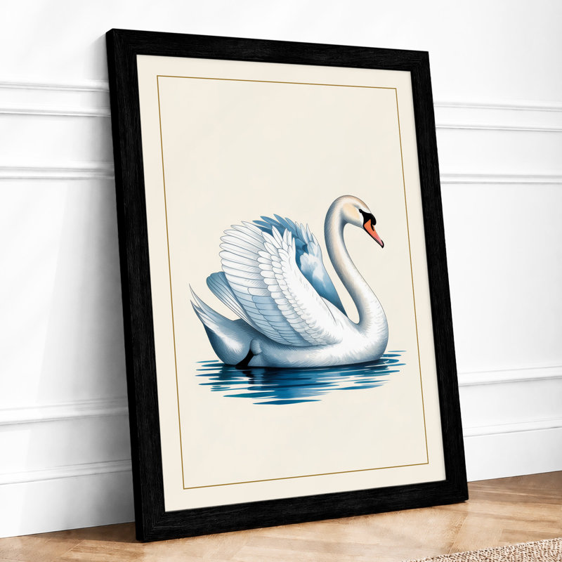 Graceful Swan Coastal - Print, A1 - 84.1 x 59.4 cm, Black