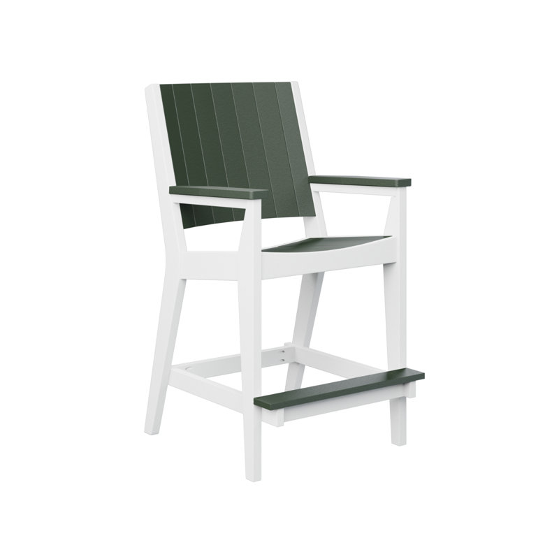 Chaise de bar Anselmo, 25.5", Orange mangue