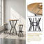 Ensemble de table et chaises de bar (ensemble de 3 pièces), plateau de table en panneau de fibres à densité moyenne avec cadre en métal coloré, style industriel moderne, ensemble de bar, bois naturel-1881346832