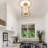 8.75 in. 3-Light Lantern Flush Mount Ceiling Light with Clear Glass Shade, Dimmable-2100162324