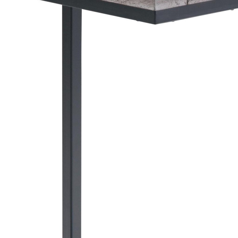 24" Beige Metal End Table