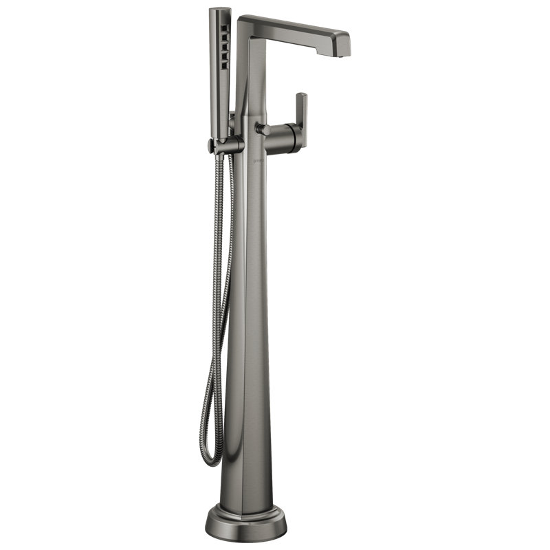 Levoir® Single-Handle Floor Mount Tub Filler, Luxe Steel