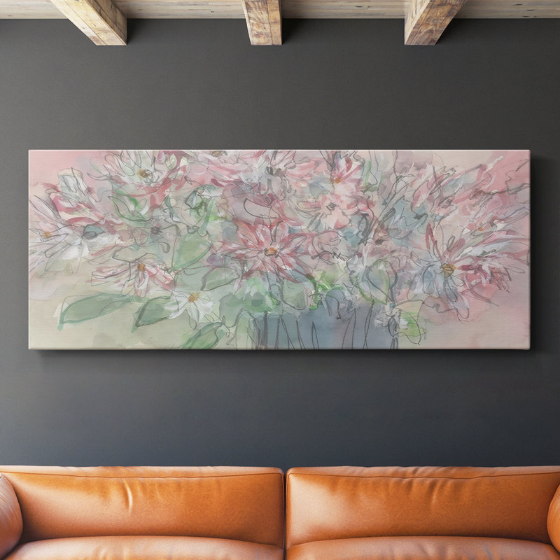 La floraison I - Toile tendue avec châssis - Prêt à accrocher, H 12 po x l 30 po