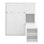 Lit escamotable mural simple avec bibliothèque, armoire supérieure, bureau extensible et rangement latéral-288575068