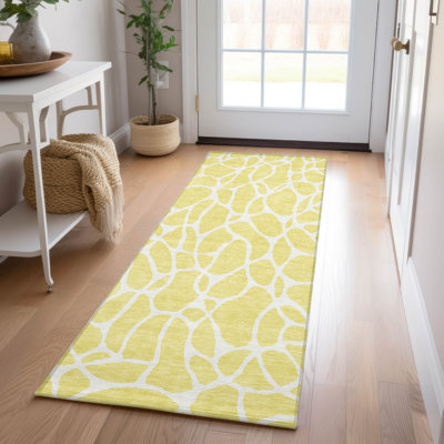 Tapis intérieur / extérieur jaune Zarelia 