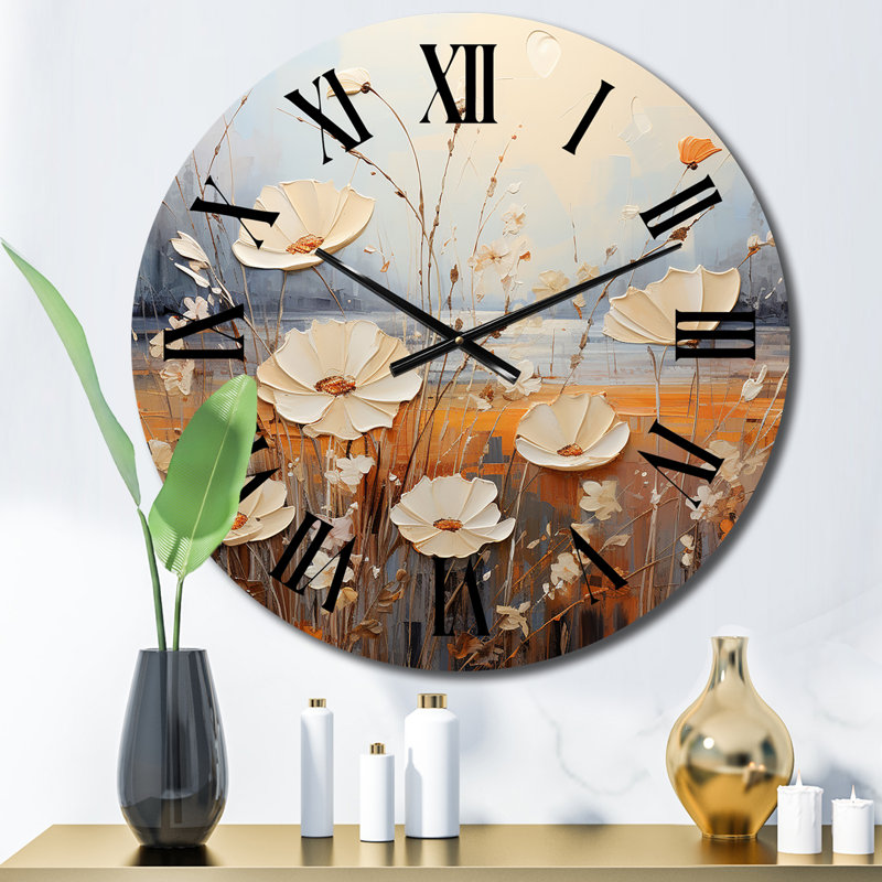 Chloeigh - Horloge murale florale, Petit
