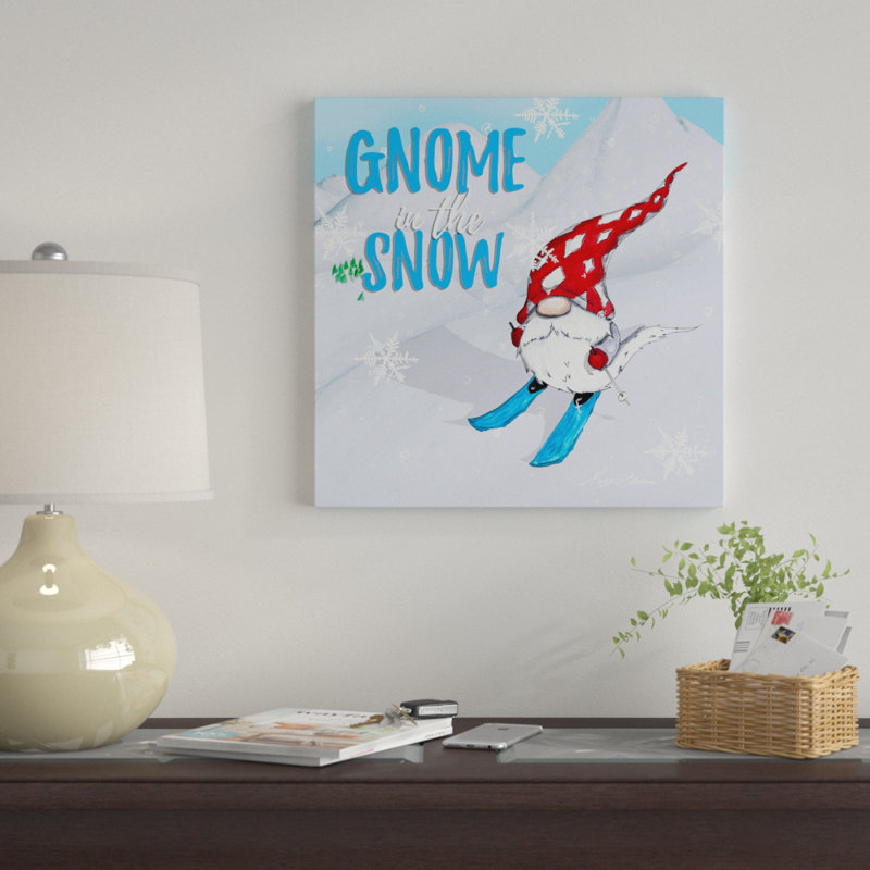 «Gnome Ski Ride», impression, H 28 po x l 28 po x P 1,5 po, Toile tendue