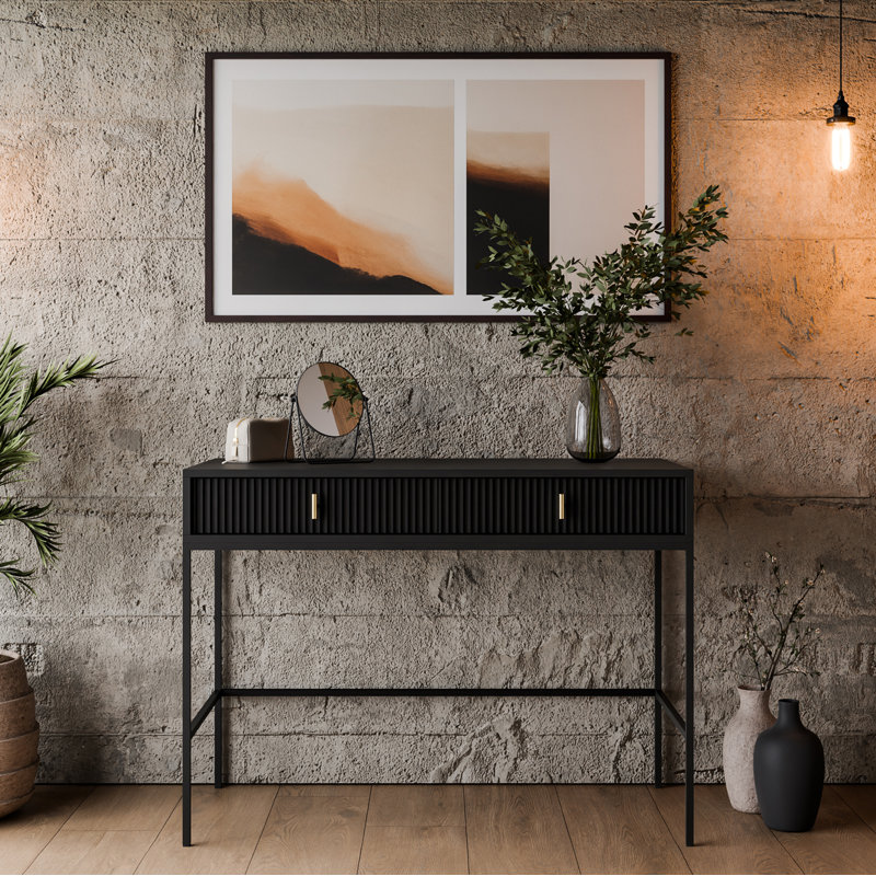 MIDNIGHT 104cm Console Table, Black Matte