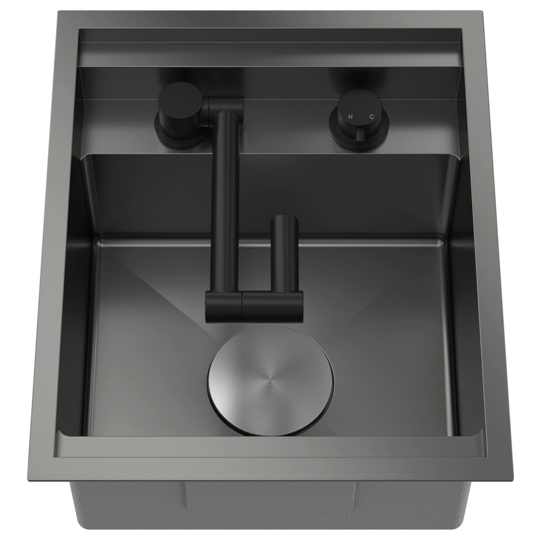9L Kitchen Sink RV Sink With A Foldable Tap Inside Polyfurniture 
