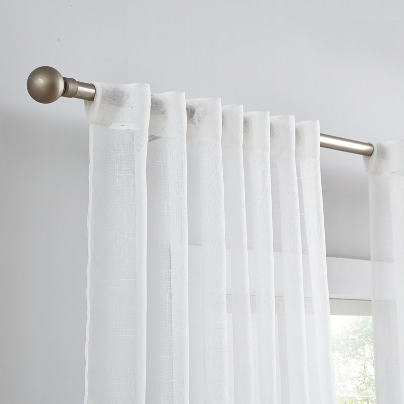 Rideaux transparents, Blanc, L 50 po x L 84 po