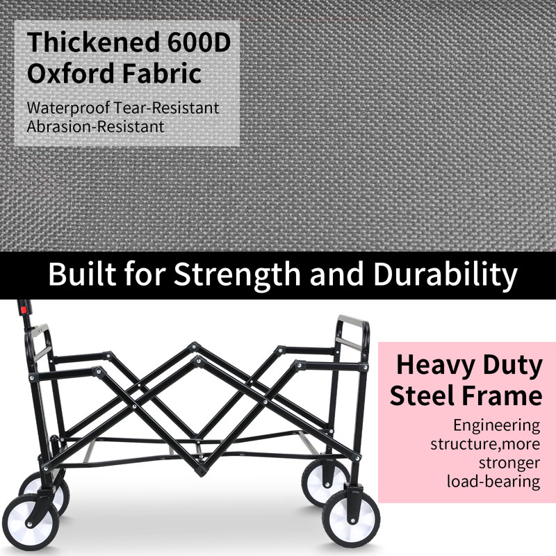 92cm H x 46cm W Utility Cart, Grey