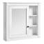  Pharmacie avec miroir, armoire murale avec organisateur et tablette, unité de rangement de salle de bain, blanc