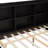Bed with Side Bookcase, Drawers,Espresso-247010031