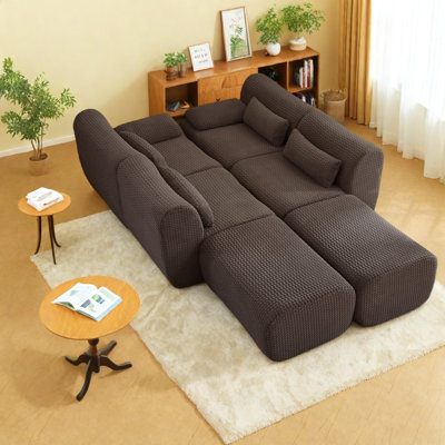 Convertible U-shape Sectionals, Corduroy Comfort, Modern Living Rooms